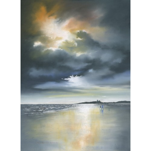 Breaking Dawn at Dunstanburgh small framed print - Roy Francis Kirton Image