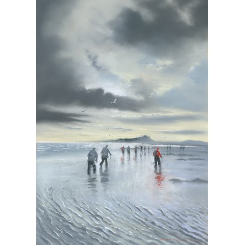 Winter Walkers at Newton Bay - Roy Francis Kirton Image